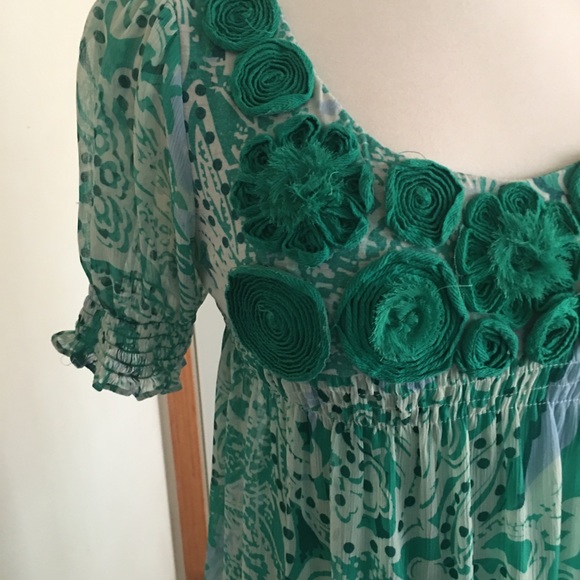 ICE Green and White Dress(10) Modern Jane Austen! - Picture 2 of 13